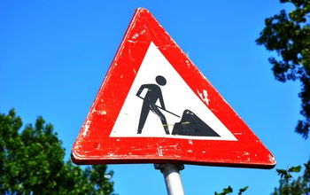 Wegwerkzaamheden.