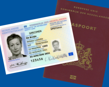 Een Nederlands paspoort en identiteitskaart