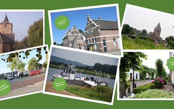 Banner omgevingsvisie - afbeeldingen uit alle 6 dorpen Neder-Betuwe