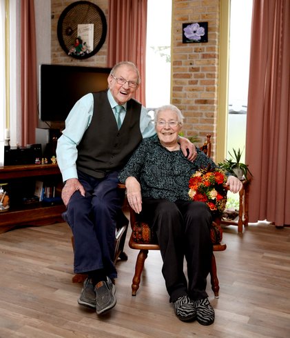Echtpaar Pitlo-van Ommeren uit Dodewaard 60 jaar getrouwd